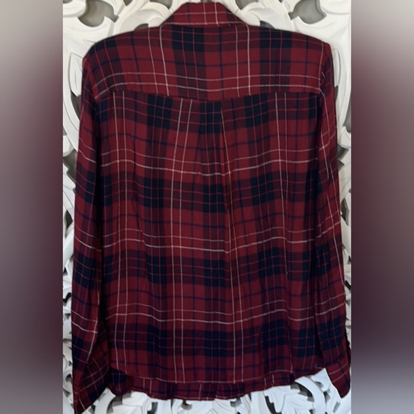 NEW BANANA REPUBLIC DILLON CLASSIC FIR PLAID BUTTON UP FLANNEL SMALL - Picture 4 of 15